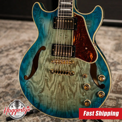 Ibanez AM93QAJBB Artcore Expressionist Semi-Hollow Electric Guitar - Jet Blue Burst