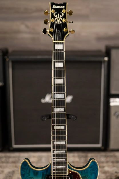 Ibanez AM93QAJBB Artcore Expressionist Semi-Hollow Electric Guitar - Jet Blue Burst