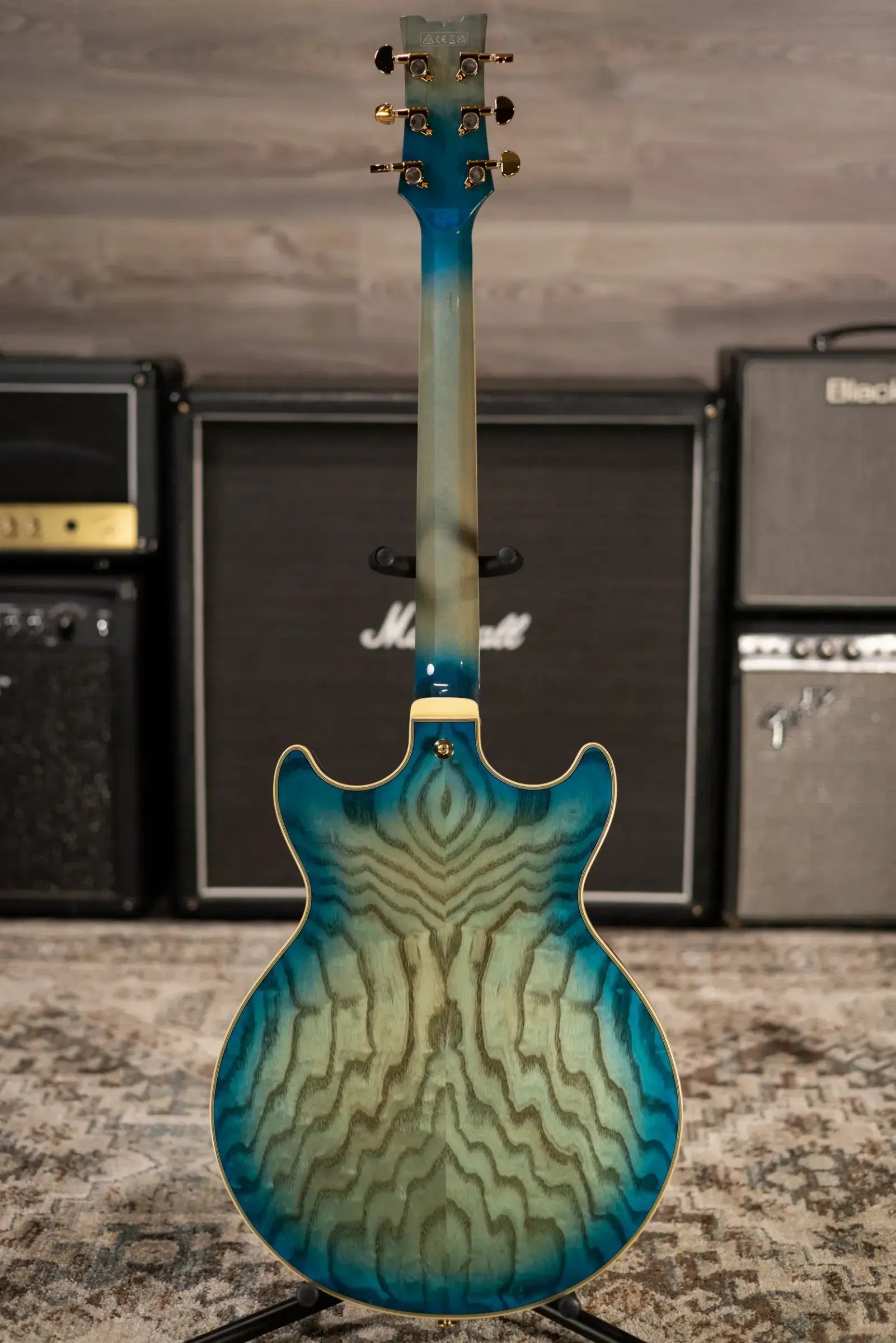 Ibanez AM93QAJBB Artcore Expressionist Semi-Hollow Electric Guitar - Jet Blue Burst