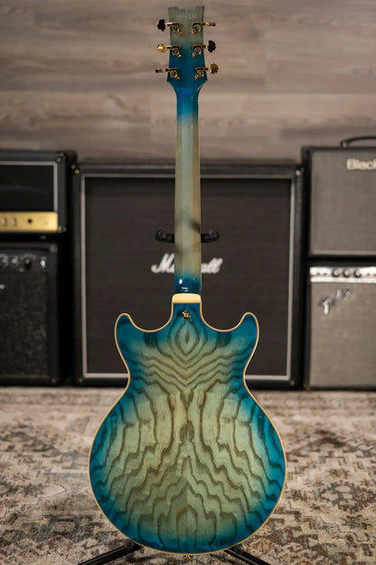 Ibanez AM93QAJBB Artcore Expressionist Semi-Hollow Electric Guitar - Jet Blue Burst