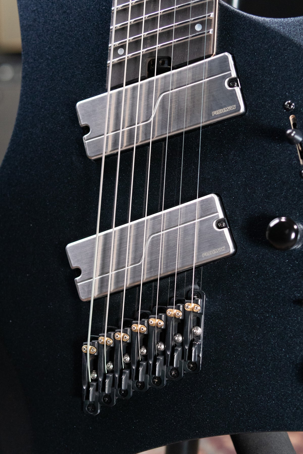 Ibanez Alpha A527 Multi-scale 7-string Electric Guitar - Iron Pewter with Gig Bag