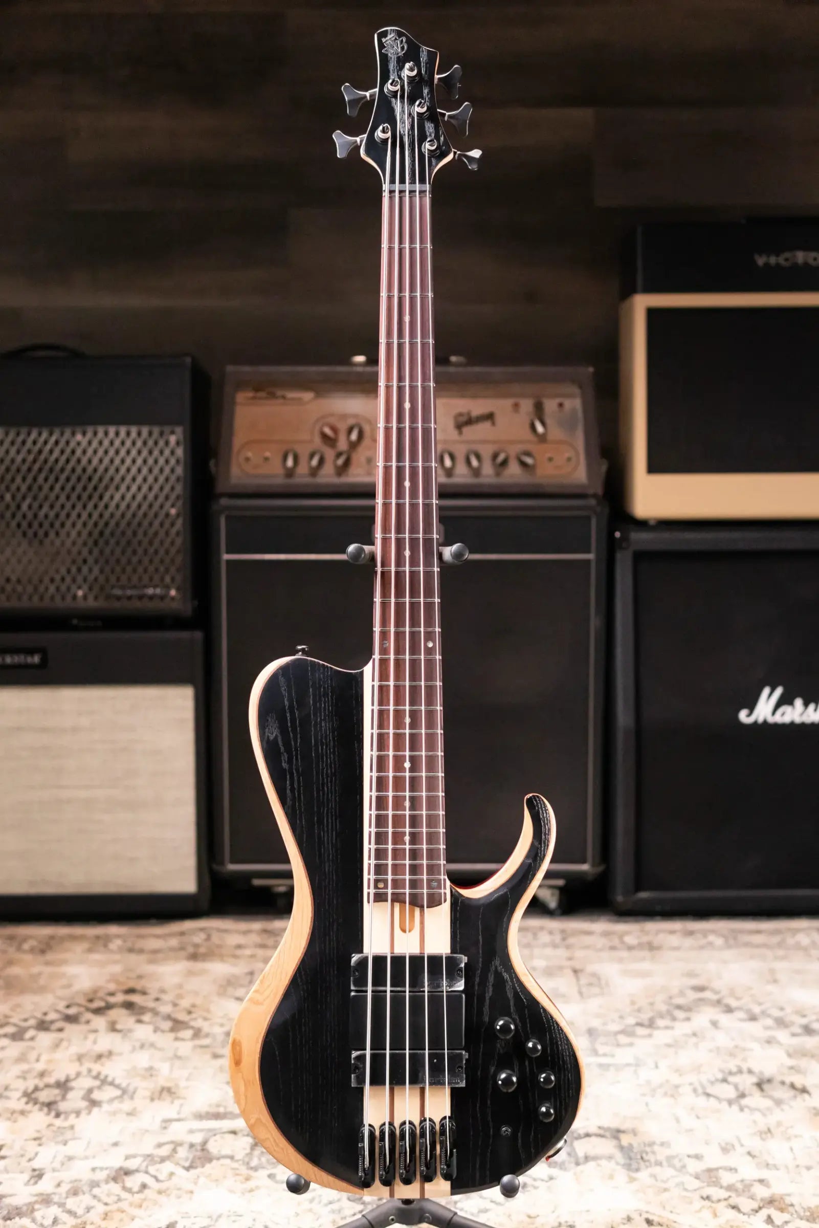 Ibanez BTB865SCWKL 5-String Electric Bass - Weathered Black Low Gloss