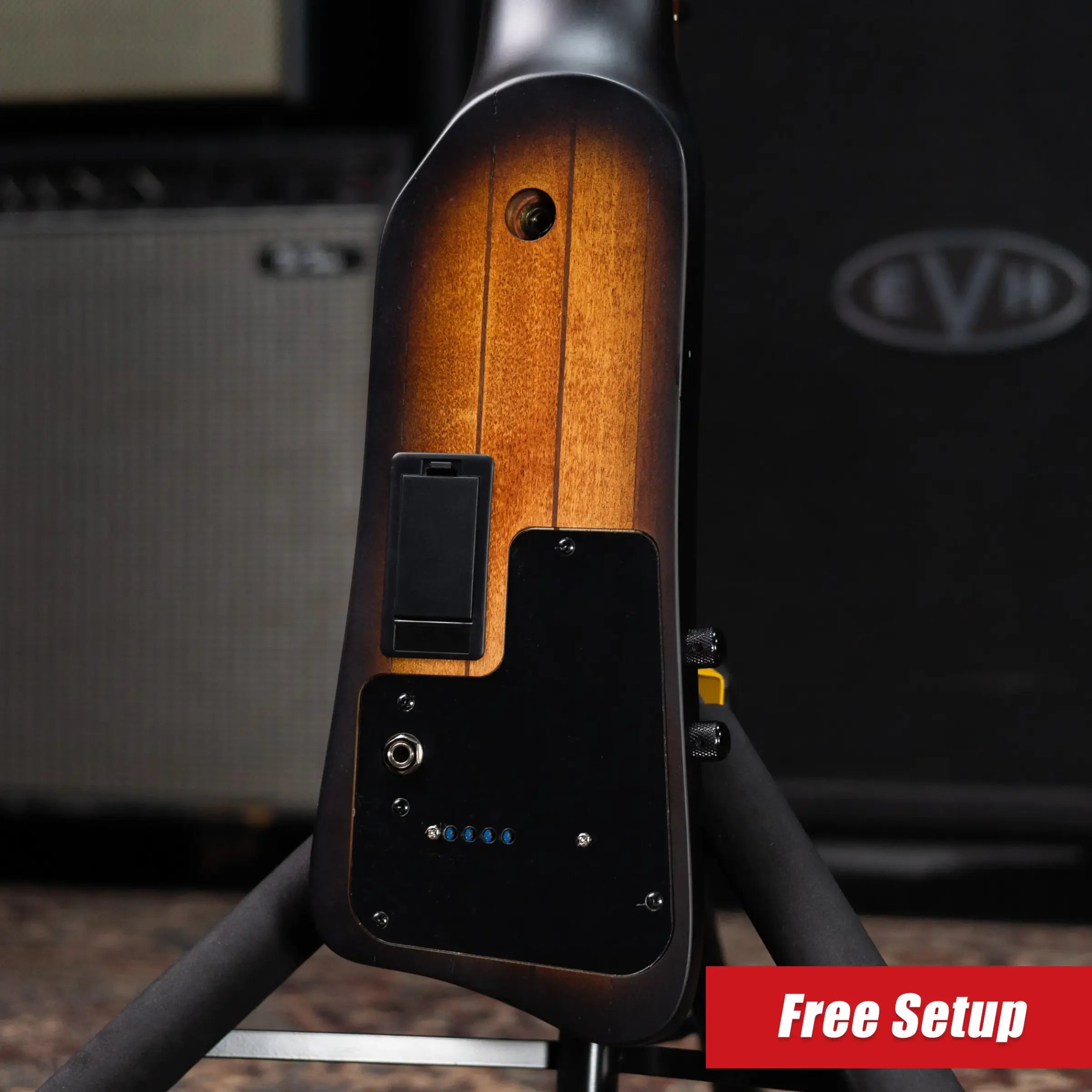 Ibanez Bass Workshop UB804 4-String Electric Upright Bass - Mahogany Oil Burst with Gig Bag