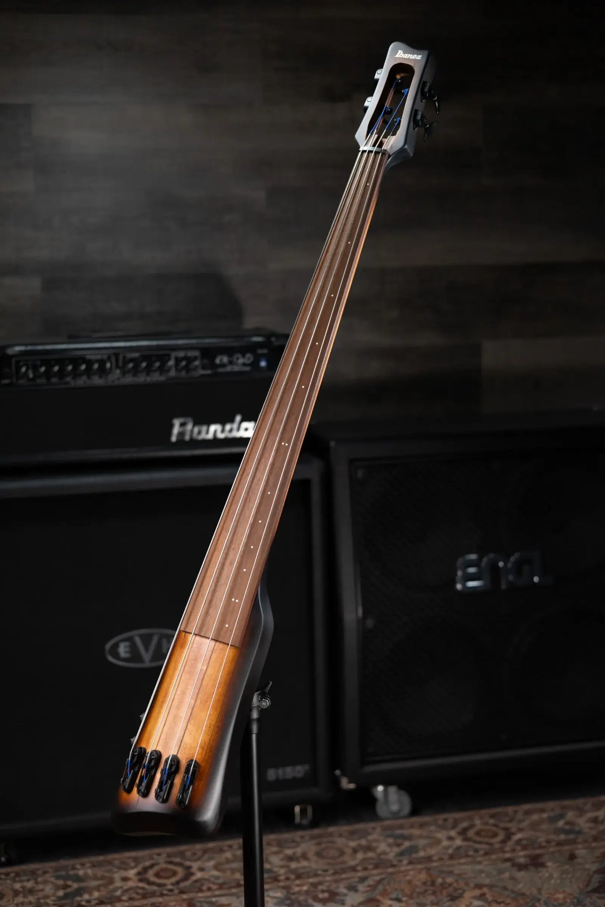 Ibanez Bass Workshop UB804 4-String Electric Upright Bass - Mahogany Oil Burst with Gig Bag