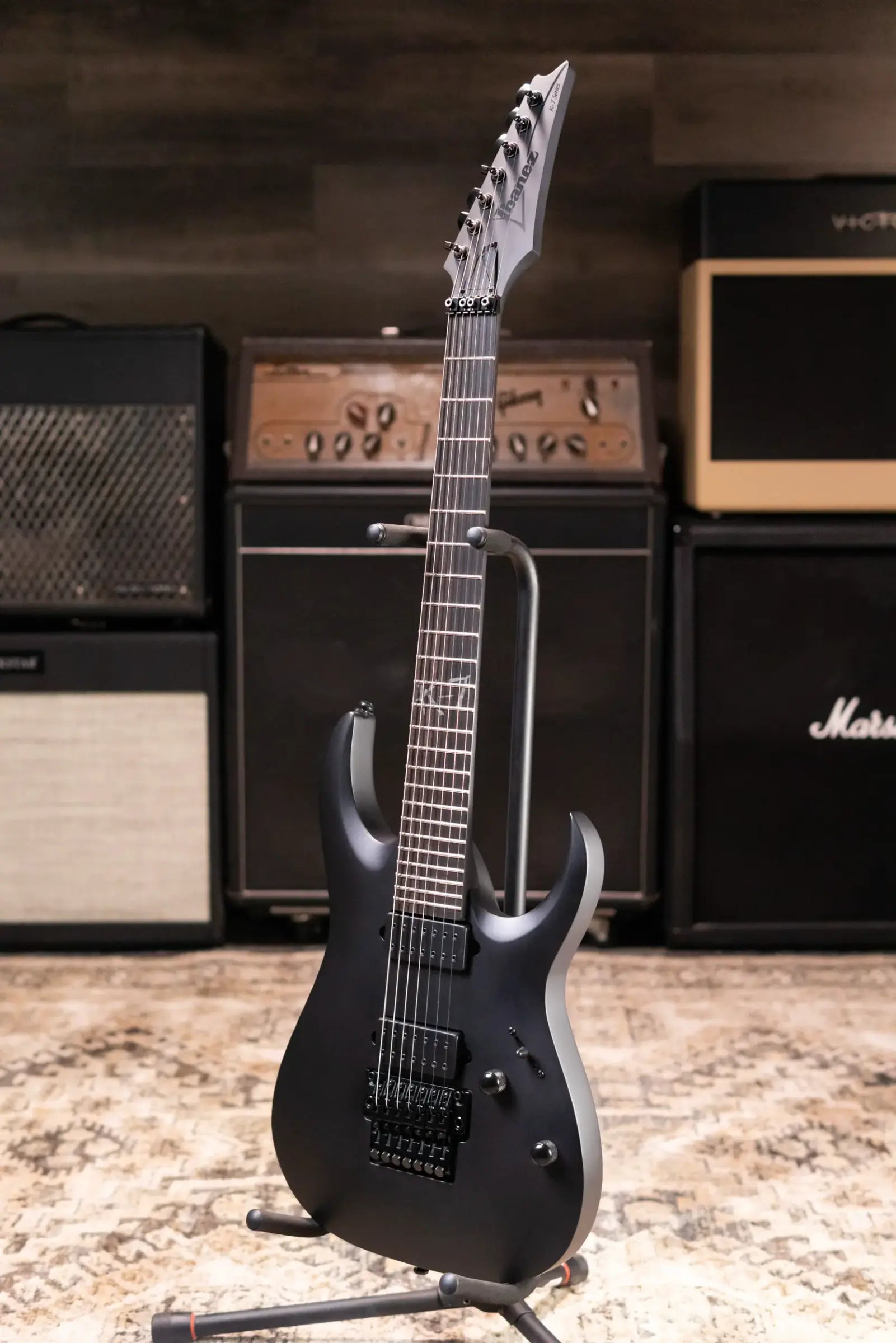 Ibanez K7YIN James "Munky" Shaffer Signature 7-String Electric Guitar - Matte Black with Gig Bag