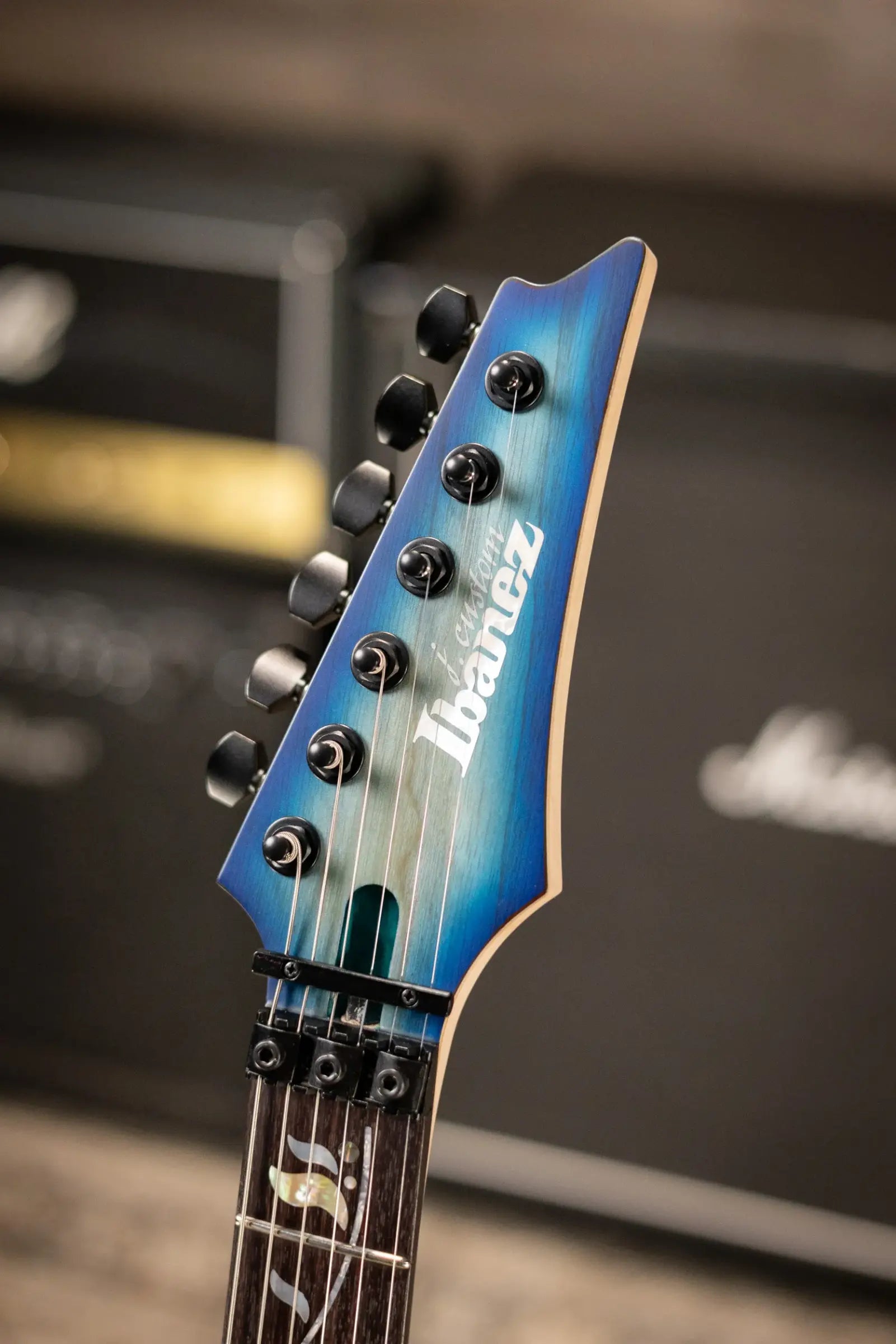 Ibanez Limited Edition RG8620AHGFB J-Custom Electric Guitar - Ghost Fleet Blue Burst with Hardshell Case