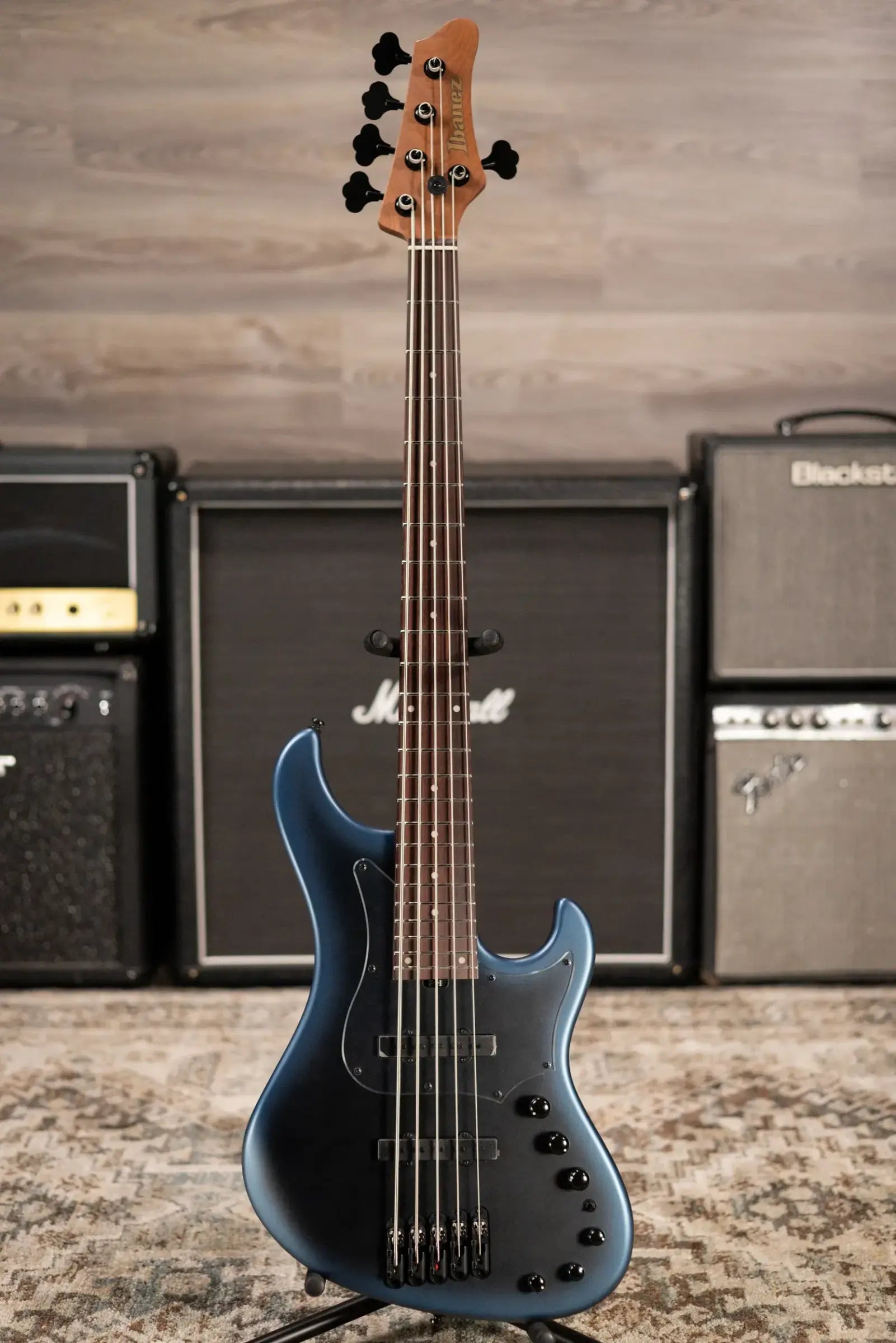 Ibanez Mode MDM1005 5-String Electric Bass Guitar - Midnight Arctic Ocean Matte