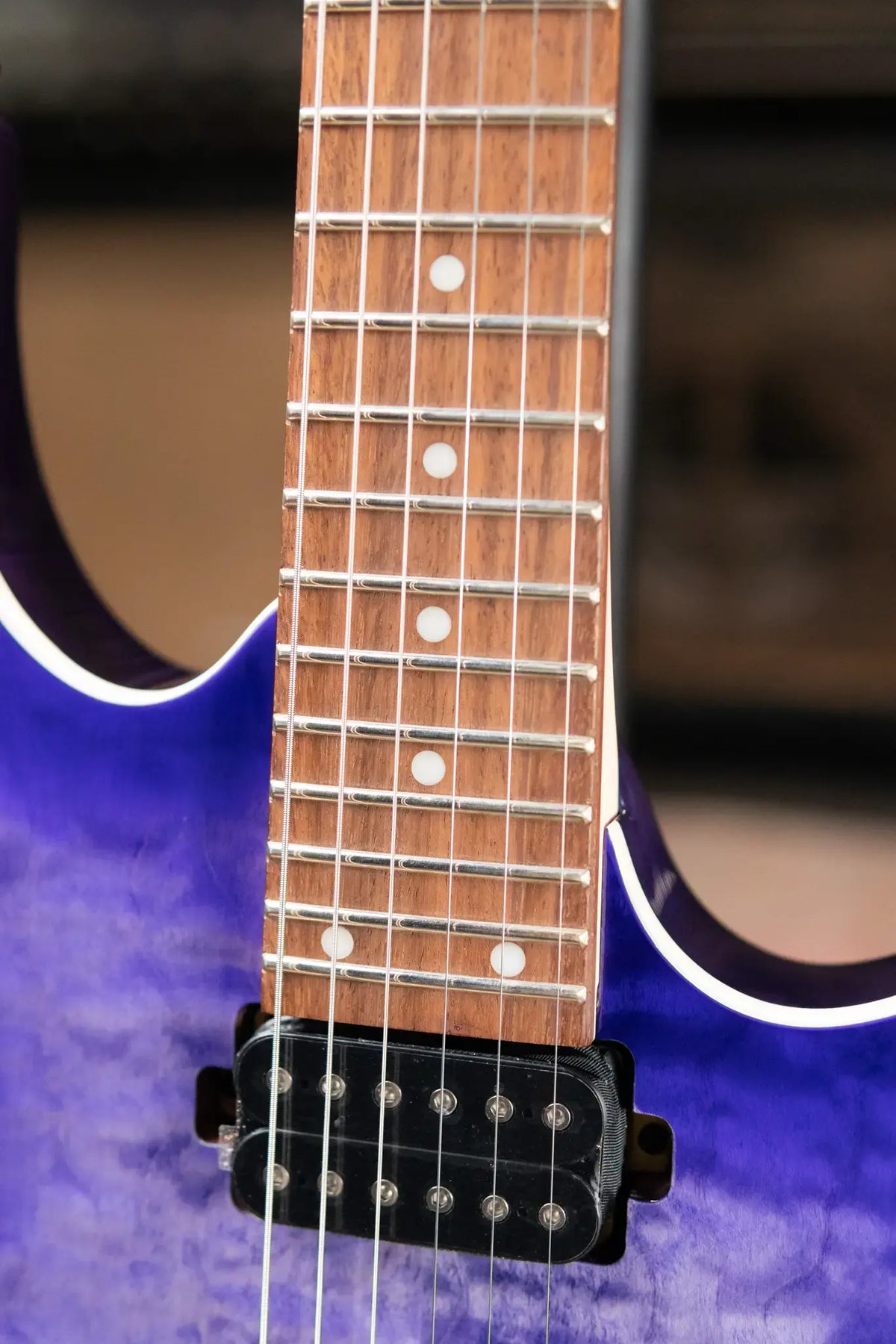 Ibanez RG421QM Electric Guitar - Cerulean Blue Burst