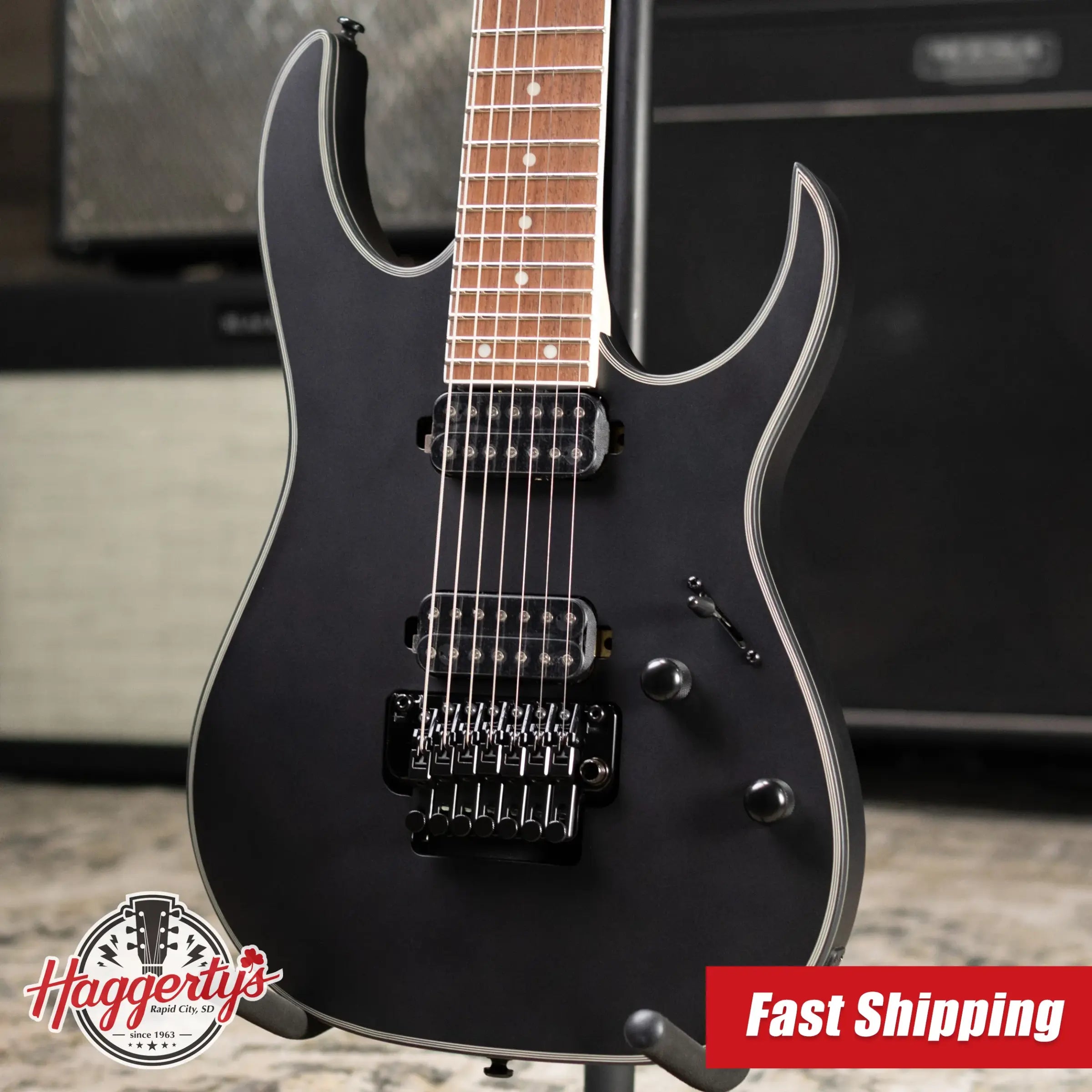 Ibanez RG7420EX 7-String Electric Guitar - Black Flat