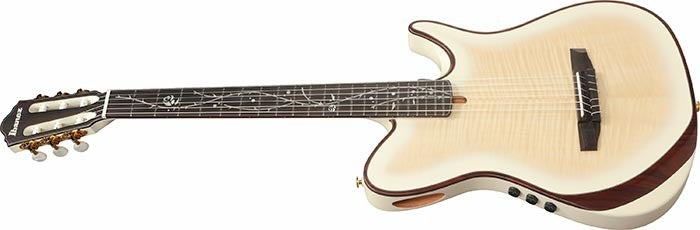Ibanez TOD100FMN Tim Henson Signature Nylon Electric Guitar - Toasted Marshmallow Matte with Gig Bag
