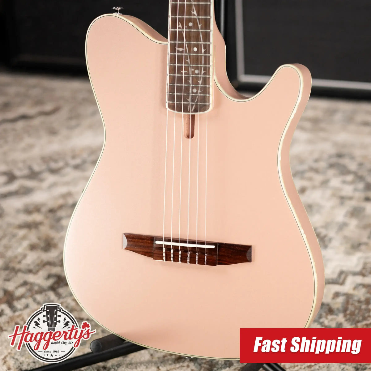 Ibanez TOD10N Tim Henson Signature Nylon Acoustic/Electric Guitar - Pearl Pink Flat