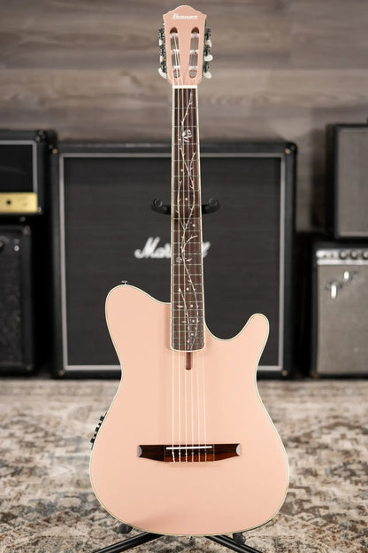 Ibanez TOD10N Tim Henson Signature Nylon Acoustic/Electric Guitar - Pearl Pink Flat