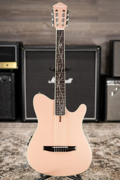 Ibanez TOD10N Tim Henson Signature Nylon Acoustic/Electric Guitar - Pearl Pink Flat