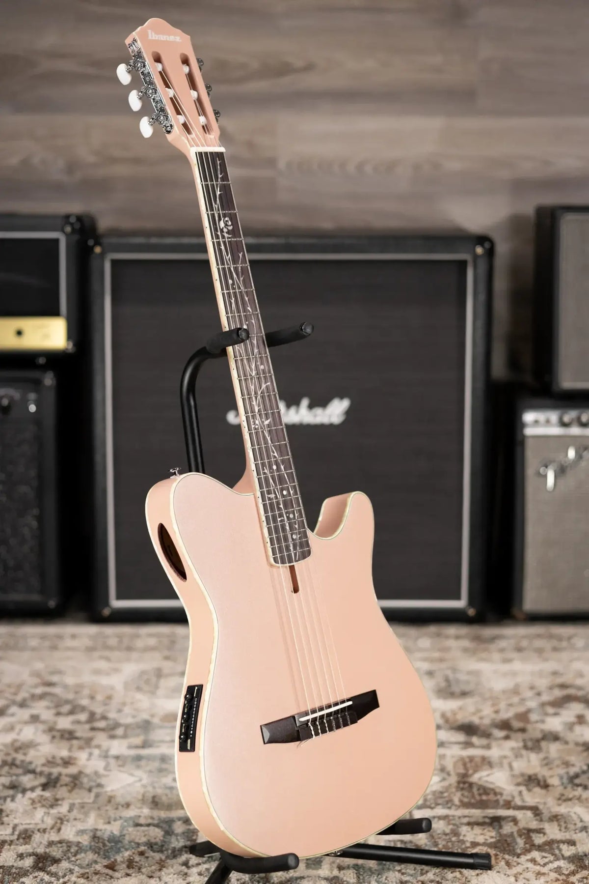 Ibanez TOD10N Tim Henson Signature Nylon Acoustic/Electric Guitar - Pearl Pink Flat