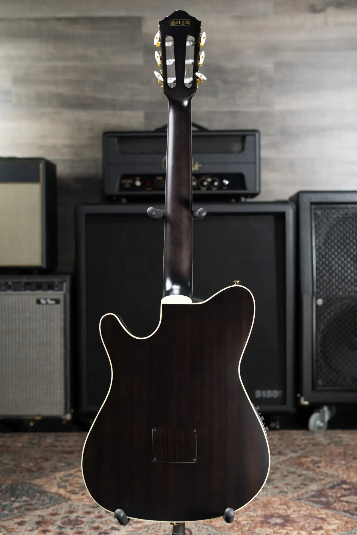 Ibanez TOD20FMN Tim Henson Signature Nylon Acoustic/Electric Guitar - Black Burst Fade Low Gloss