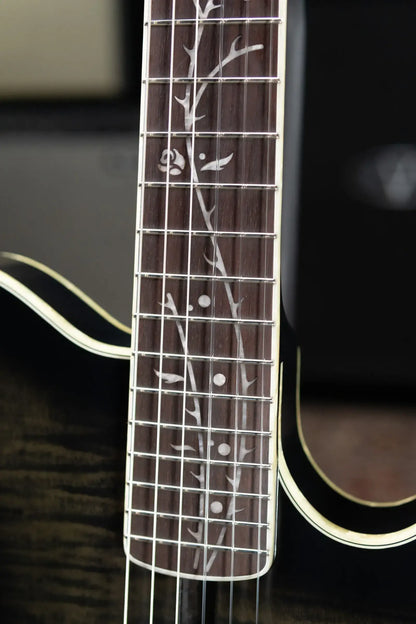 Ibanez TOD20FMN Tim Henson Signature Nylon Acoustic/Electric Guitar - Black Burst Fade Low Gloss