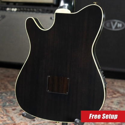 Ibanez TOD20FMN Tim Henson Signature Nylon Acoustic/Electric Guitar - Black Burst Fade Low Gloss