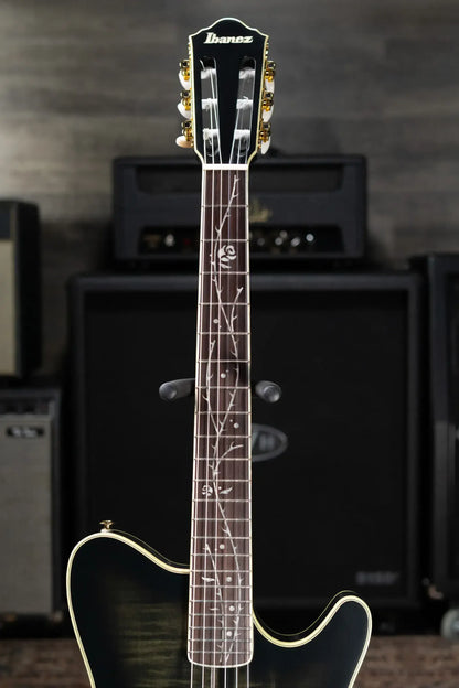 Ibanez TOD20FMN Tim Henson Signature Nylon Acoustic/Electric Guitar - Black Burst Fade Low Gloss