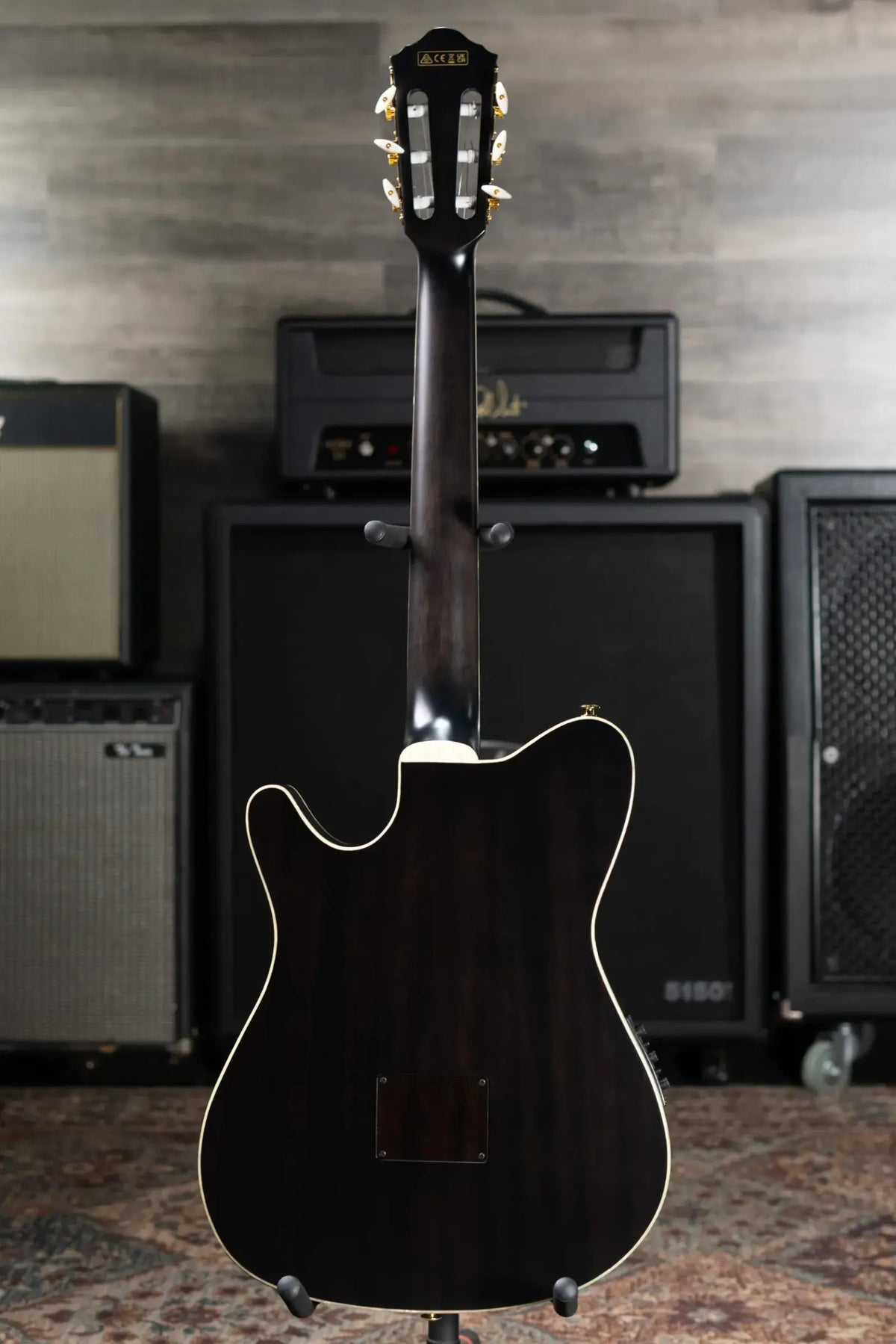Ibanez TOD20FMN Tim Henson Signature Nylon Acoustic/Electric Guitar - Black Burst Fade Low Gloss