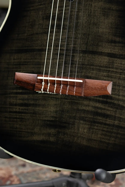 Ibanez TOD20FMN Tim Henson Signature Nylon Acoustic/Electric Guitar - Black Burst Fade Low Gloss