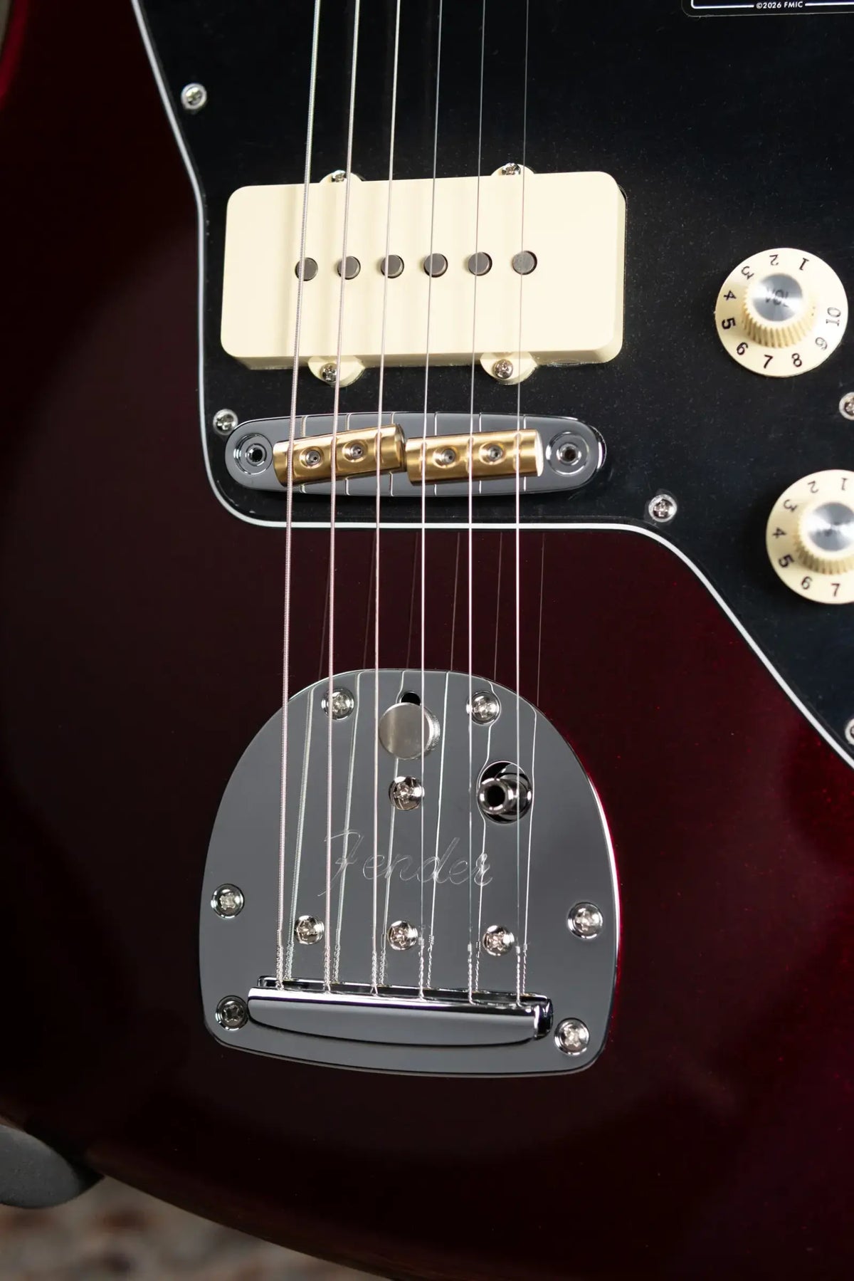 Fender American Professional Jazzmaster Electric Guitar - Oxblood with Hardshell CaseE