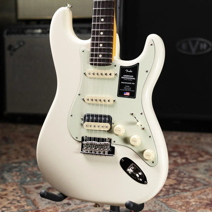 Fender American Professional Stratocaster HSS Electric Guitar - Olympic White with Hardshell Case