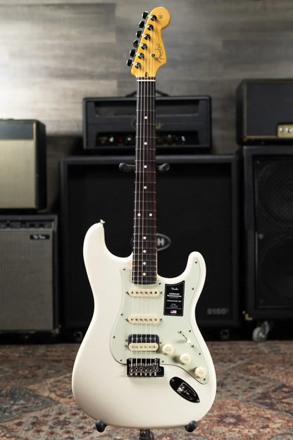 Fender American Professional Stratocaster HSS Electric Guitar - Olympic White with Hardshell Case