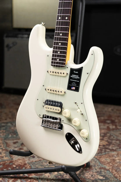 Fender American Professional Stratocaster HSS Electric Guitar - Olympic White with Hardshell Case