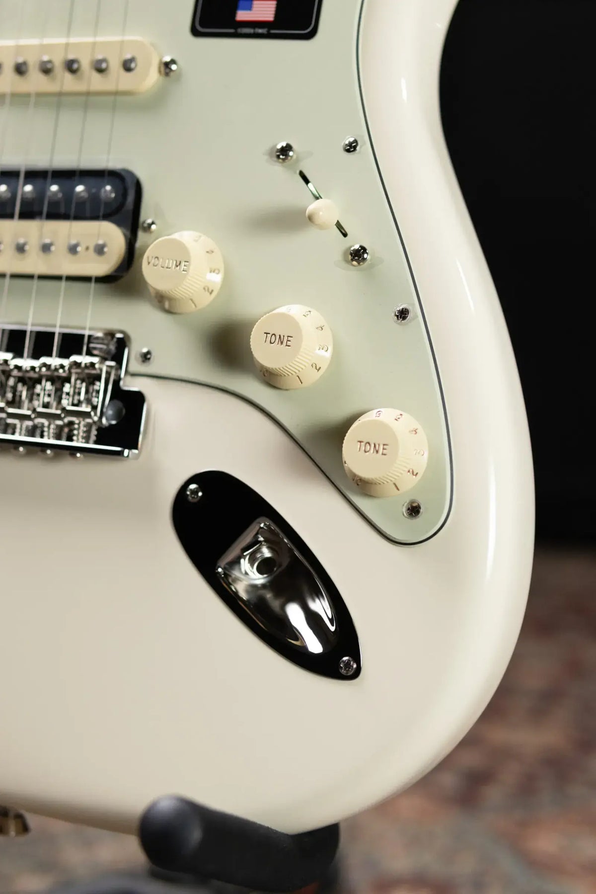 Fender American Professional Stratocaster HSS Electric Guitar - Olympic White with Hardshell Case