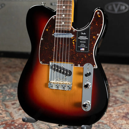 Fender American Professional Telecaster Electric Guitar - 3-Color Sunburst with Hardshell Case