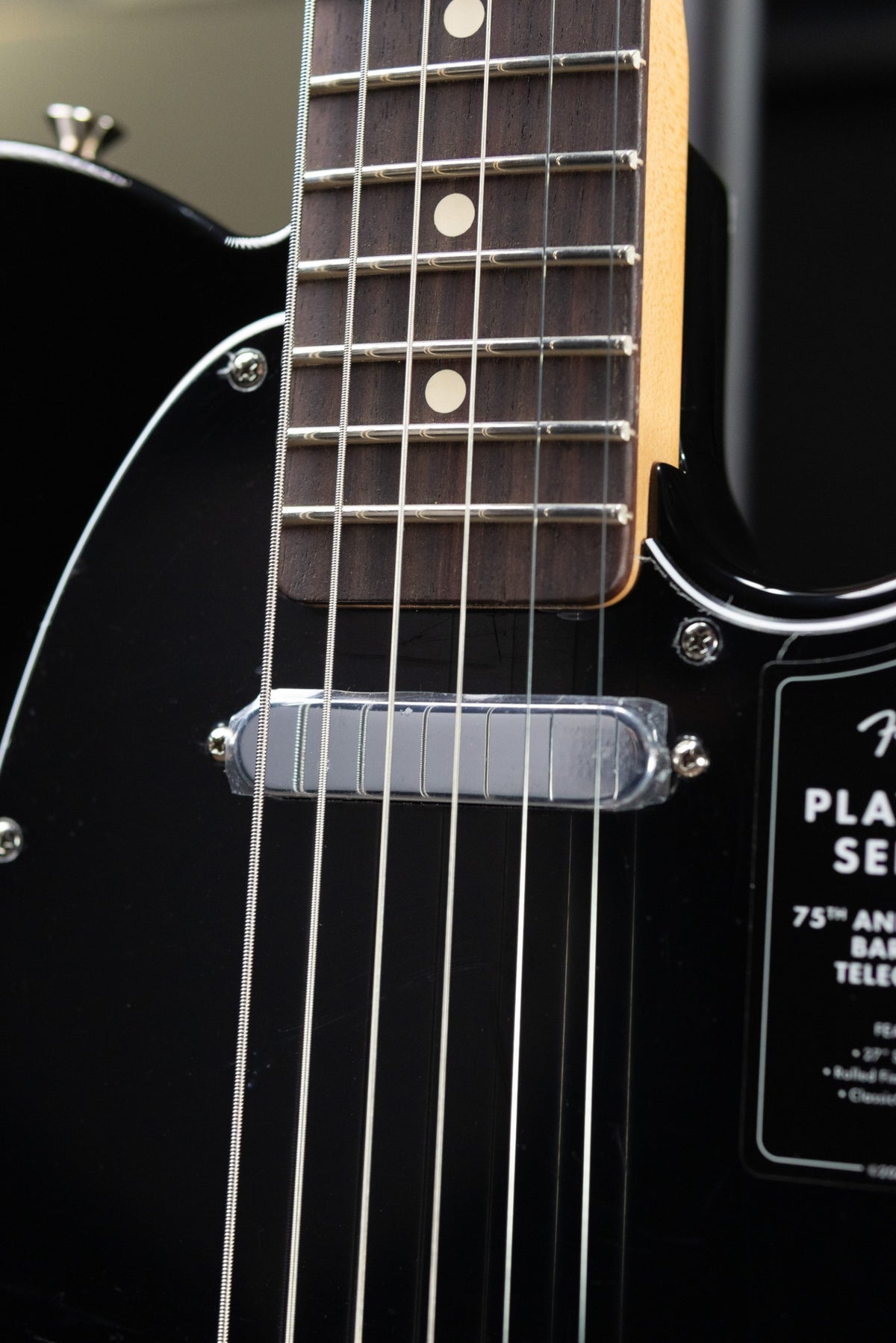 Fender 75th Anniversary Player II Baritone Telecaster Electric Guitar - Black