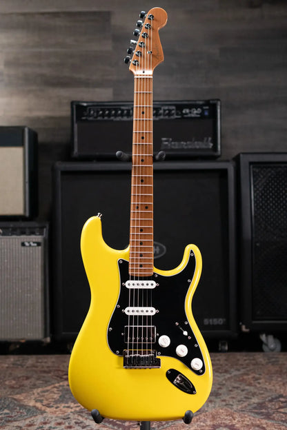 Fender Limited Edition American Ultra II HSS Stratocaster Electric Guitar - Graffiti Yellow with Hardshell Case