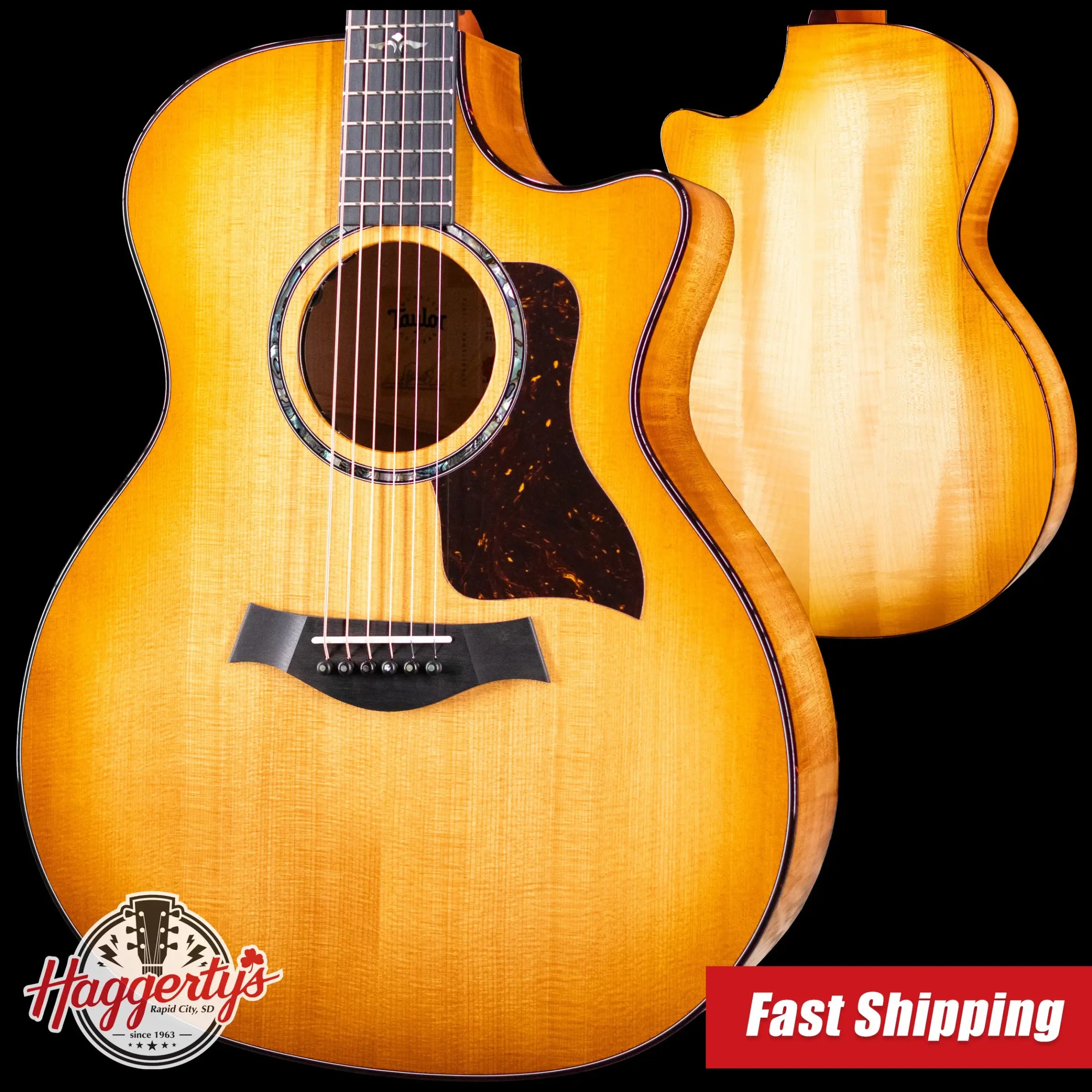 Taylor Next Generation 614ce Grand Auditorium Acoustic/Electric Guitar - Antique Blonde with Hardshell Case