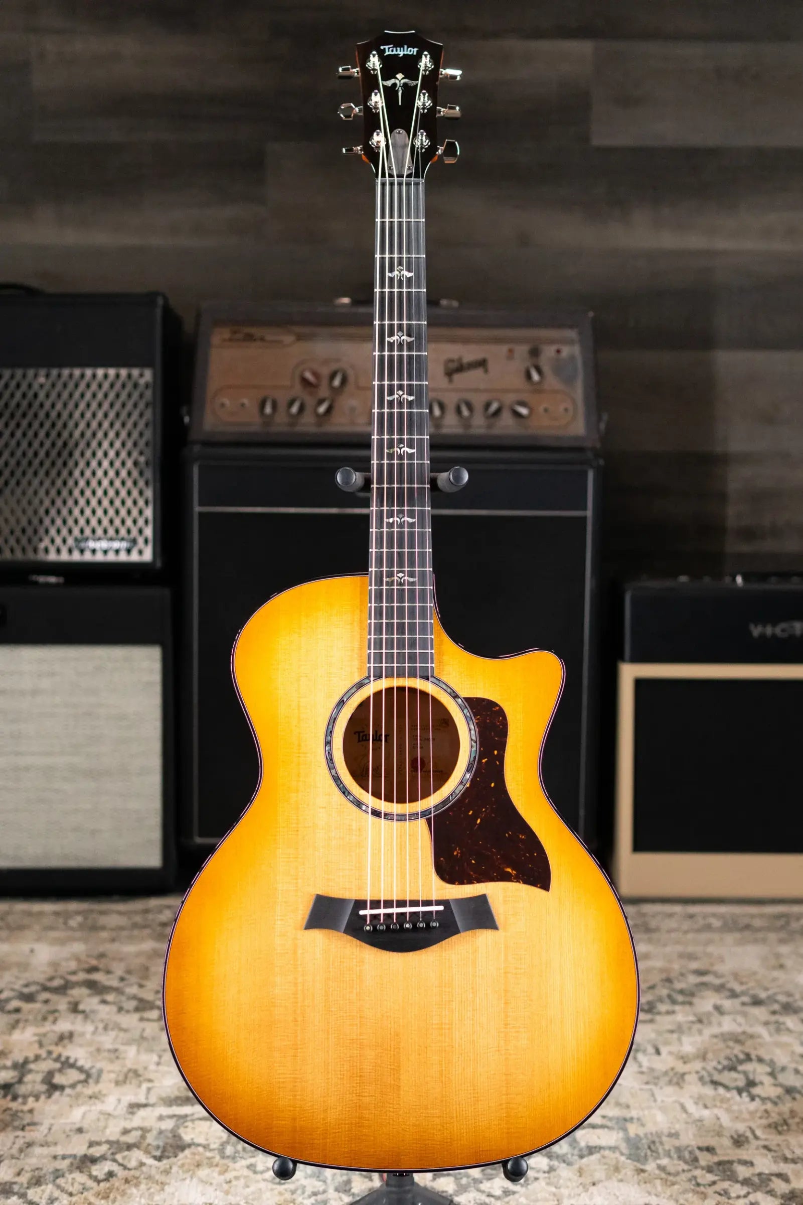 Taylor Next Generation 614ce Grand Auditorium Acoustic/Electric Guitar - Antique Blonde with Hardshell Case