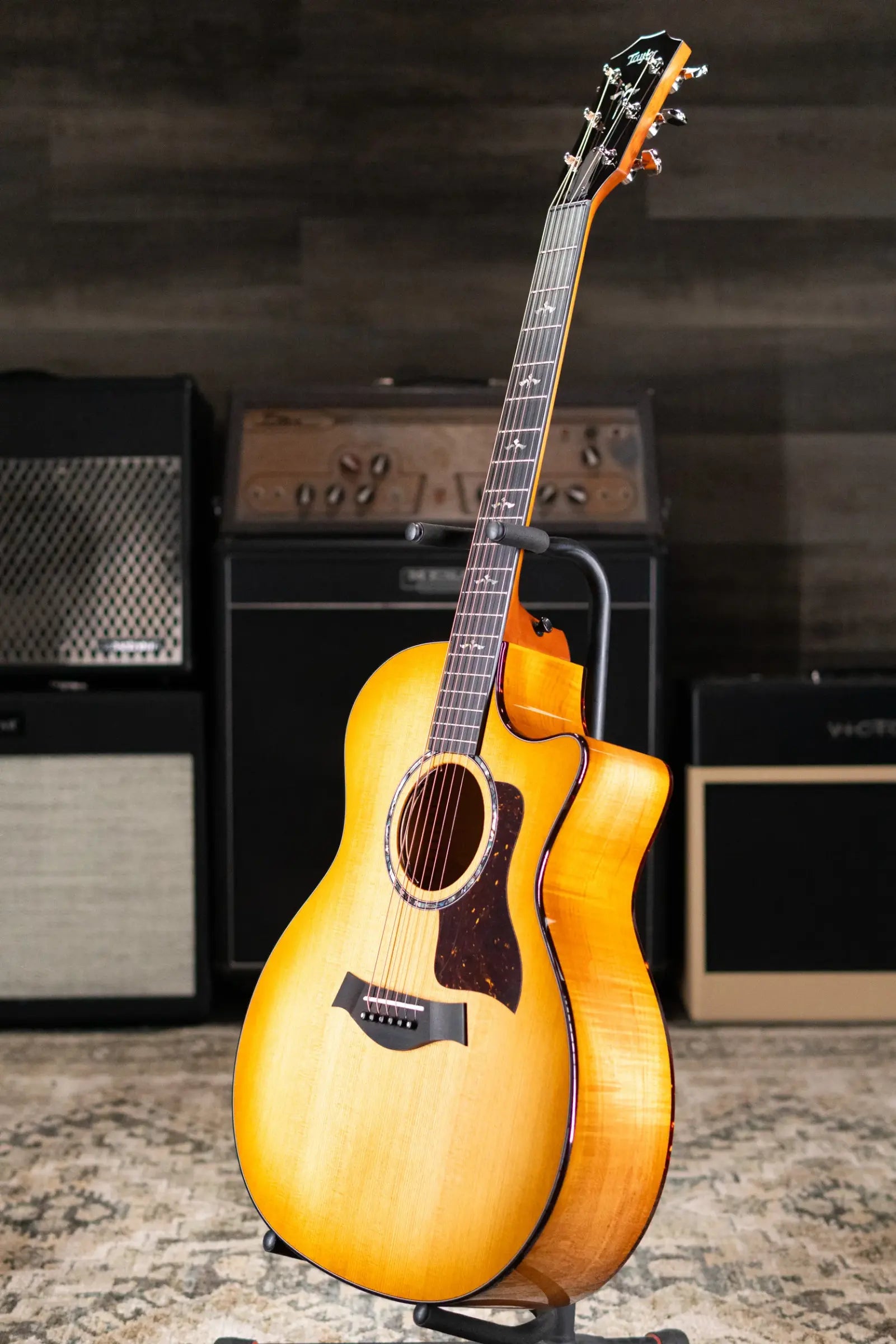 Taylor Next Generation 614ce Grand Auditorium Acoustic/Electric Guitar - Antique Blonde with Hardshell Case
