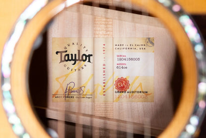 Taylor Next Generation 614ce Grand Auditorium Acoustic/Electric Guitar - Antique Blonde with Hardshell Case