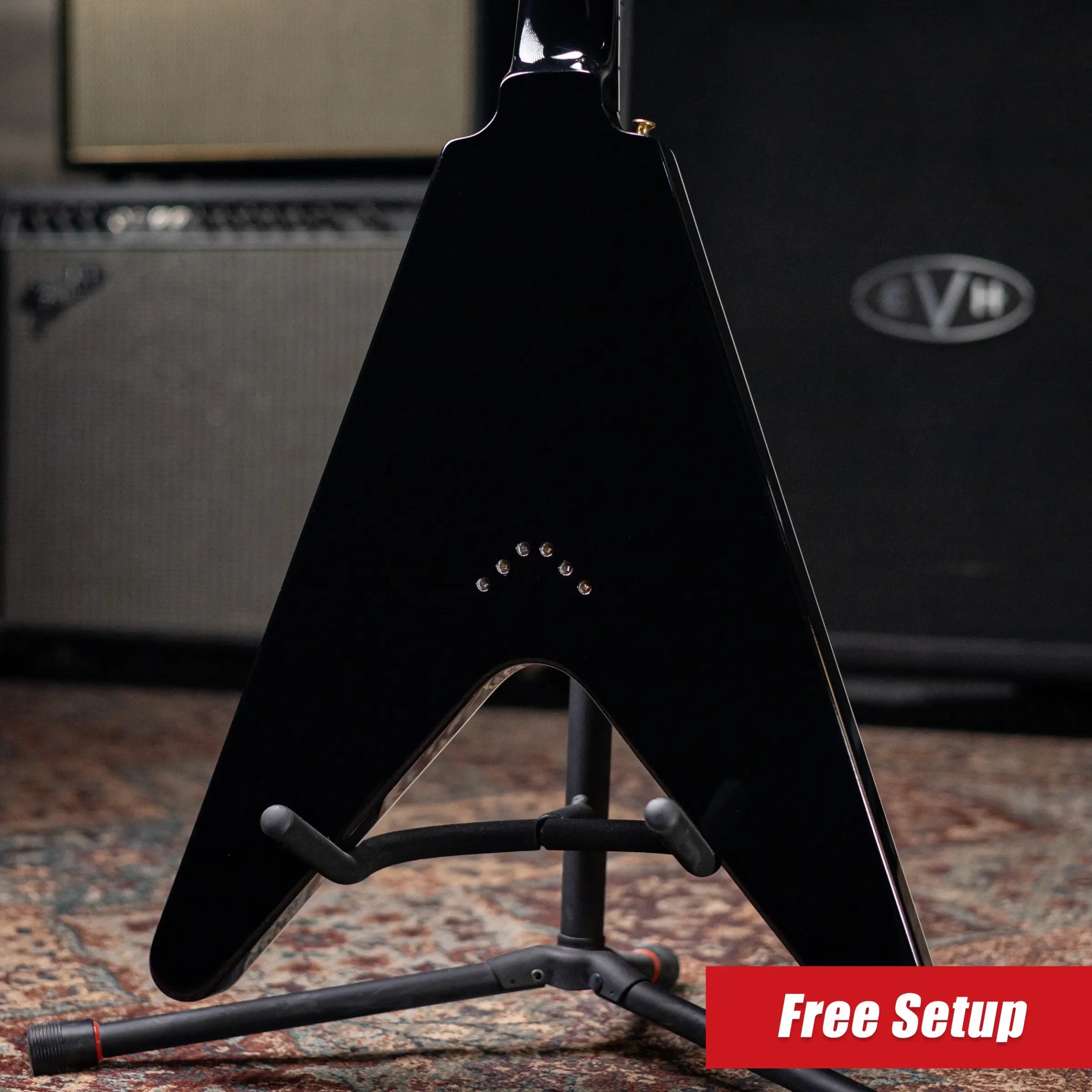 Gibson Custom Shop Flying V Custom Figured Electric Guitar - Cobra Burst with Hardshell Case