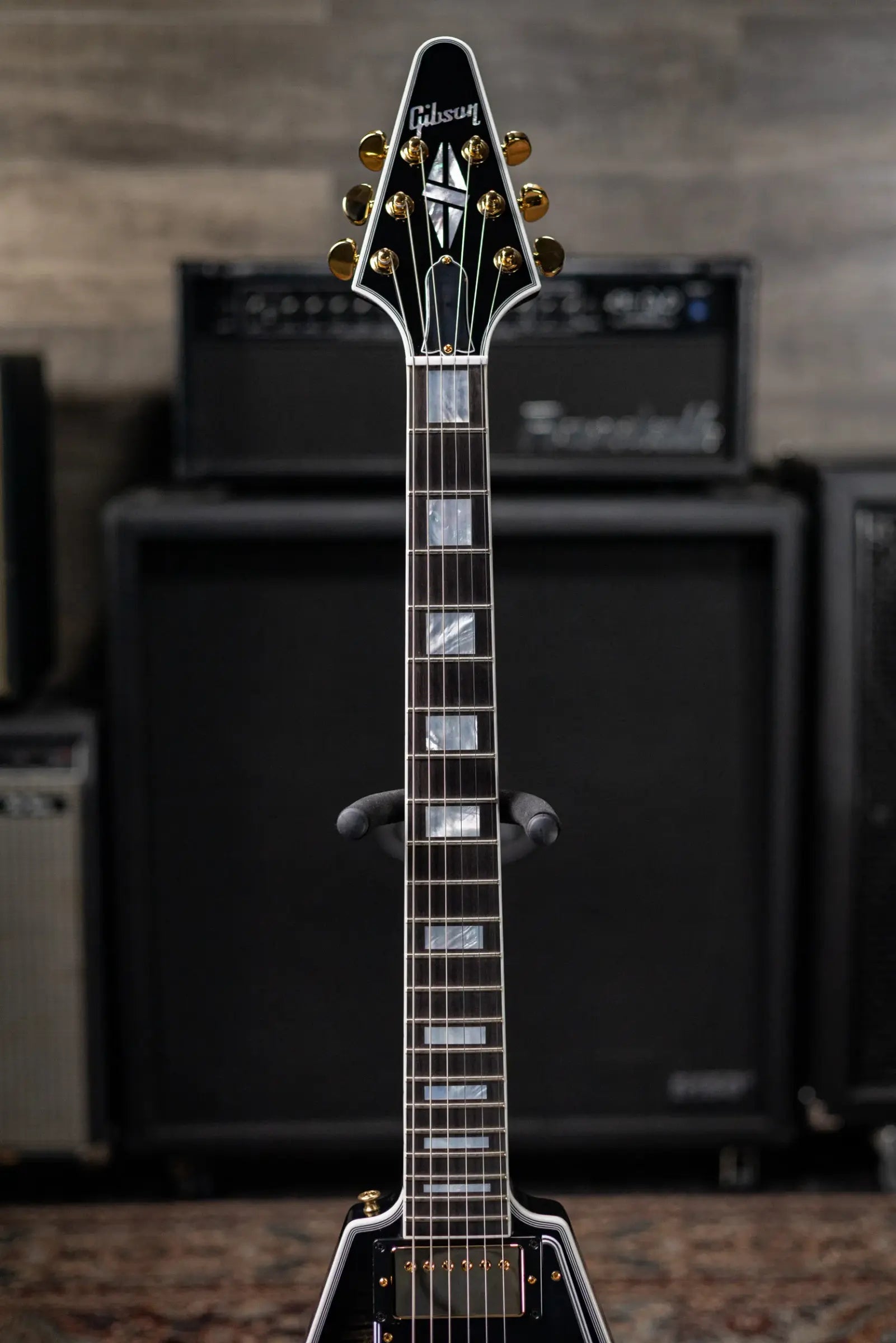 Gibson Custom Shop Flying V Custom Figured Electric Guitar - Cobra Burst with Hardshell Case