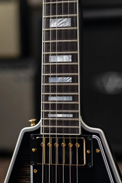Gibson Custom Shop Flying V Custom Figured Electric Guitar - Cobra Burst with Hardshell Case