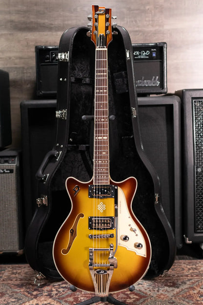 Duesenberg Alliance Series Joe Walsh Semi-Hollow Electric Guitar - Goldburst with Hardshell Case