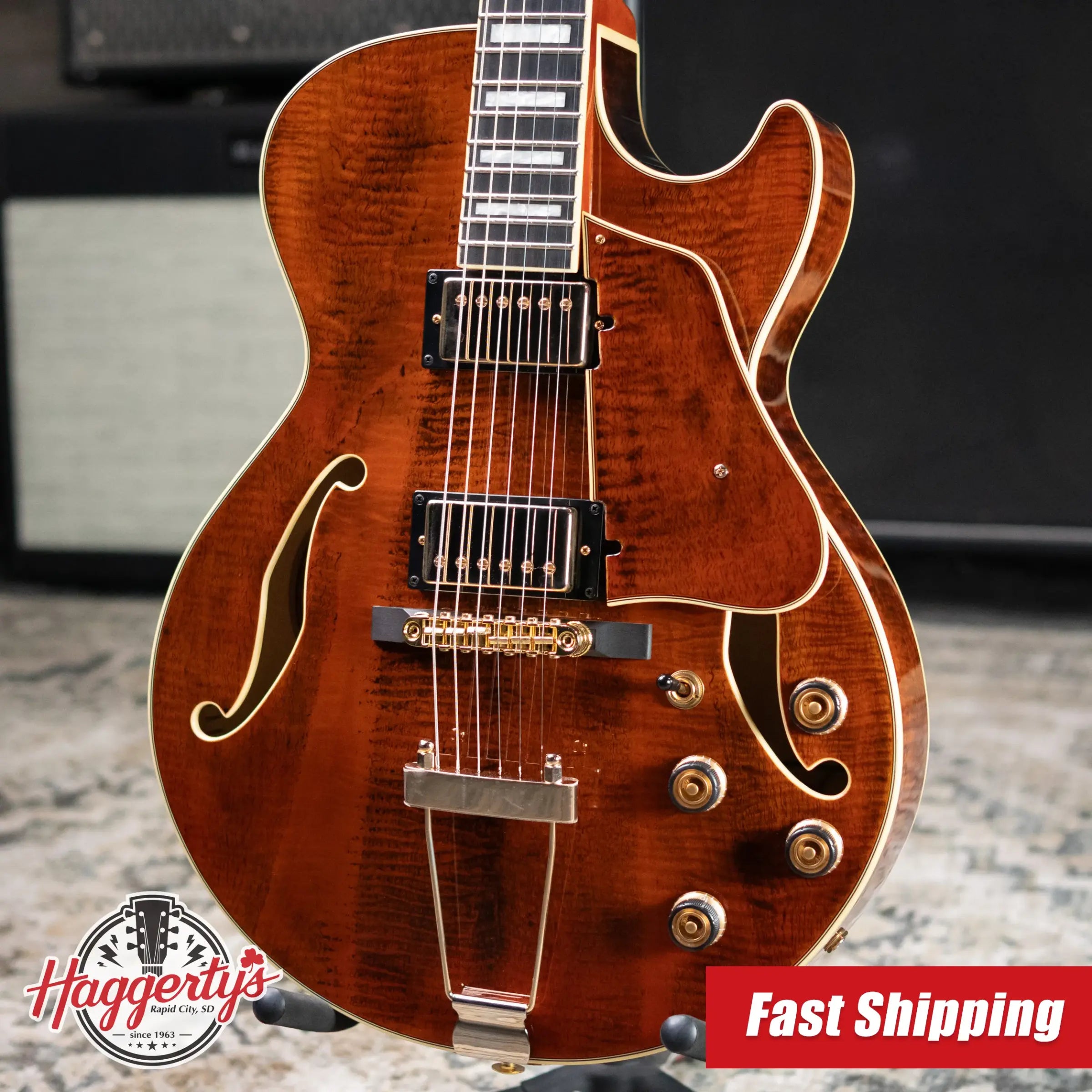 Ibanez AG95MGDA Artcore Expressionist Hollowbody Electric Guitar - Dark Amber