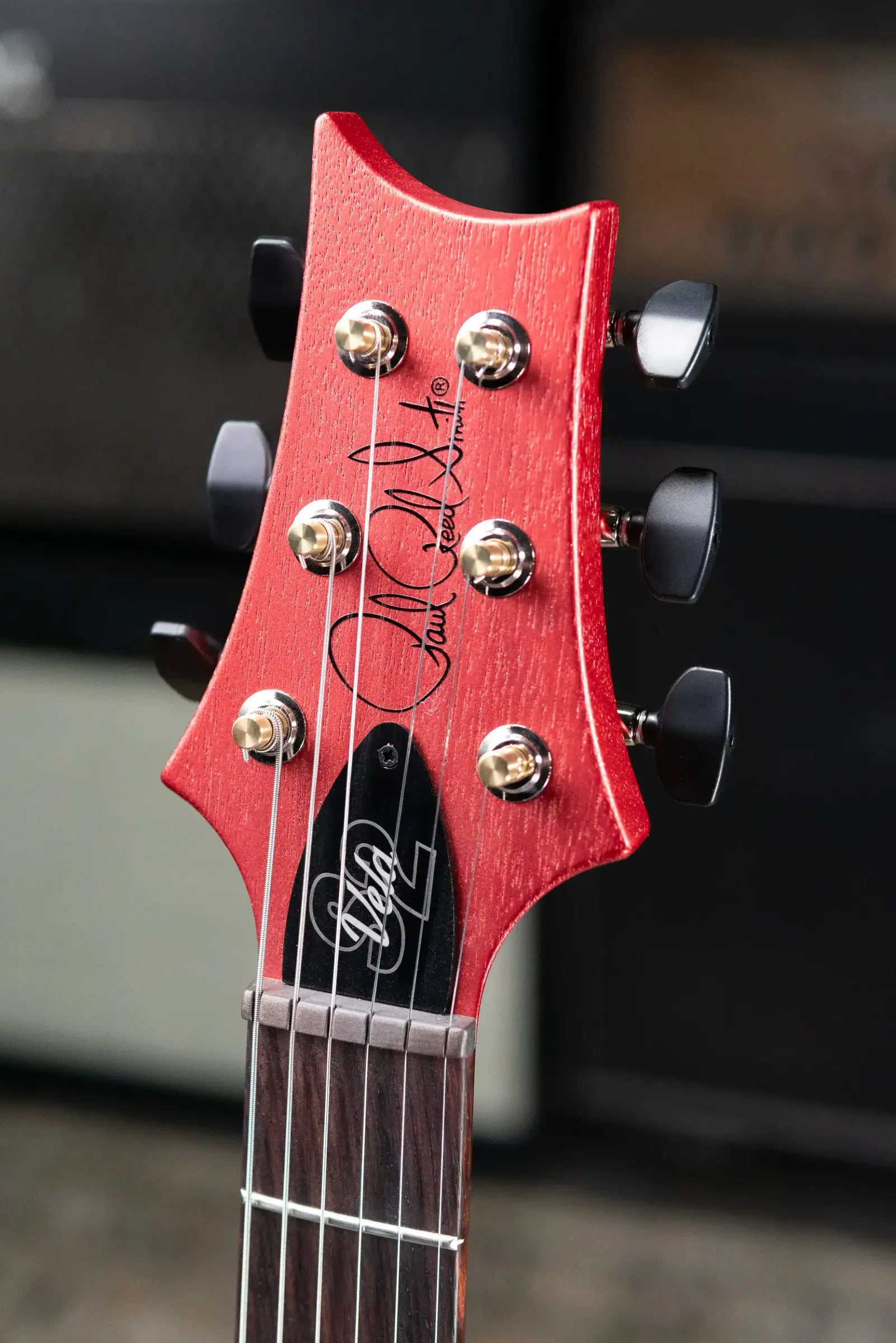 PRS S2 Vela Semi-Hollow Satin Electric Guitar - Red Apple Metallic with Gig Bag