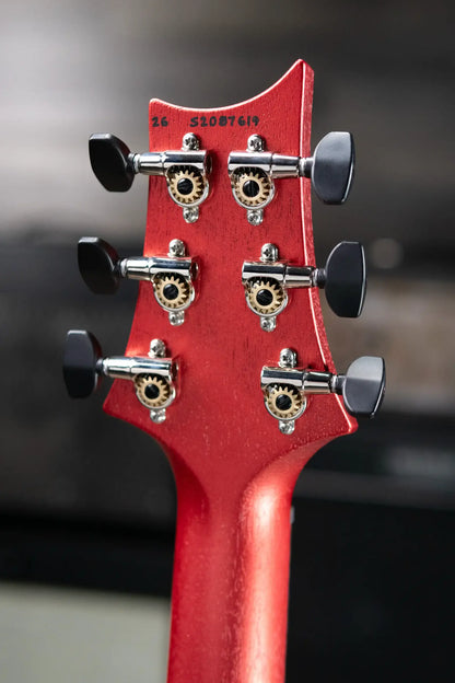 PRS S2 Vela Semi-Hollow Satin Electric Guitar - Red Apple Metallic with Gig Bag
