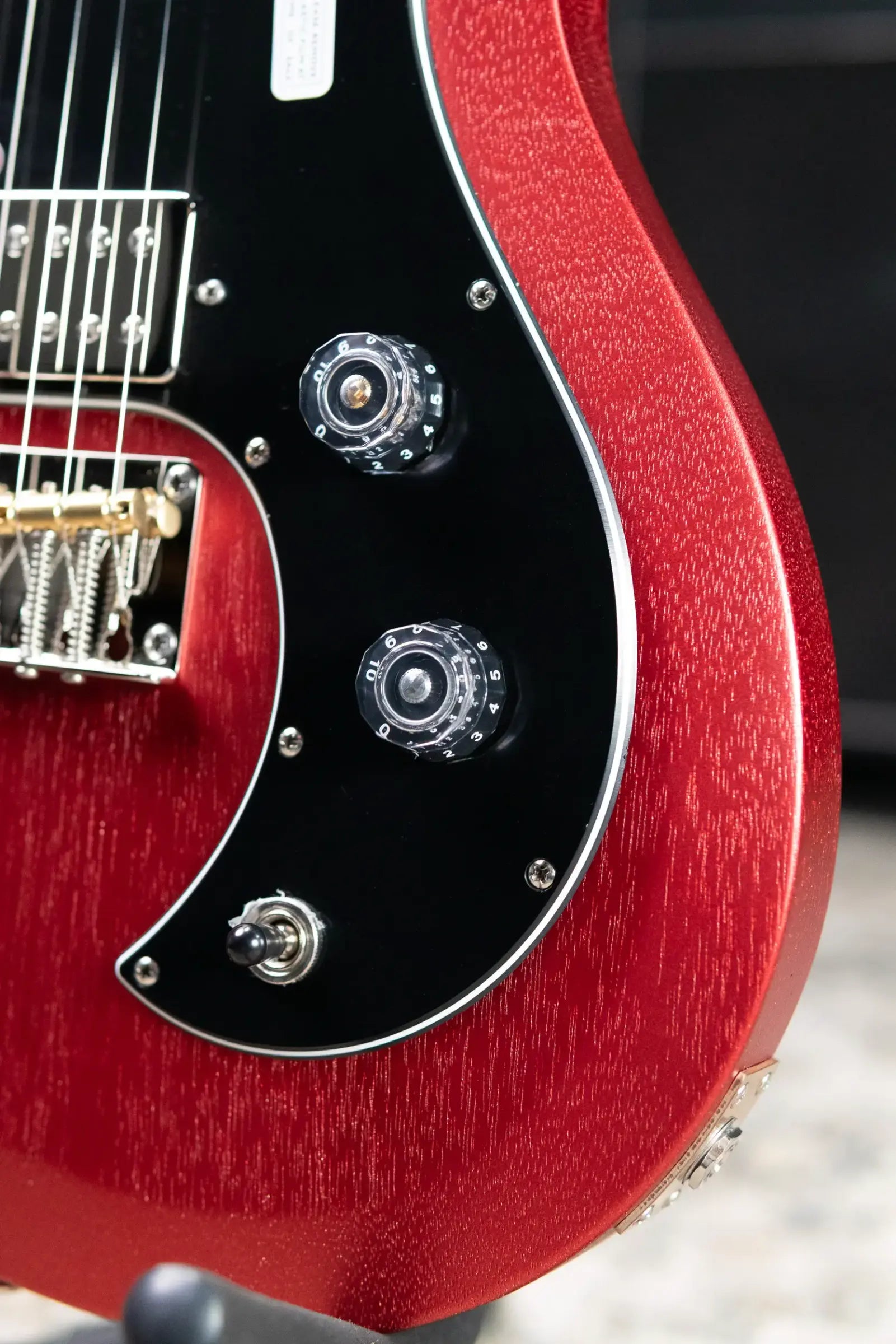 PRS S2 Vela Semi-Hollow Satin Electric Guitar - Red Apple Metallic with Gig Bag
