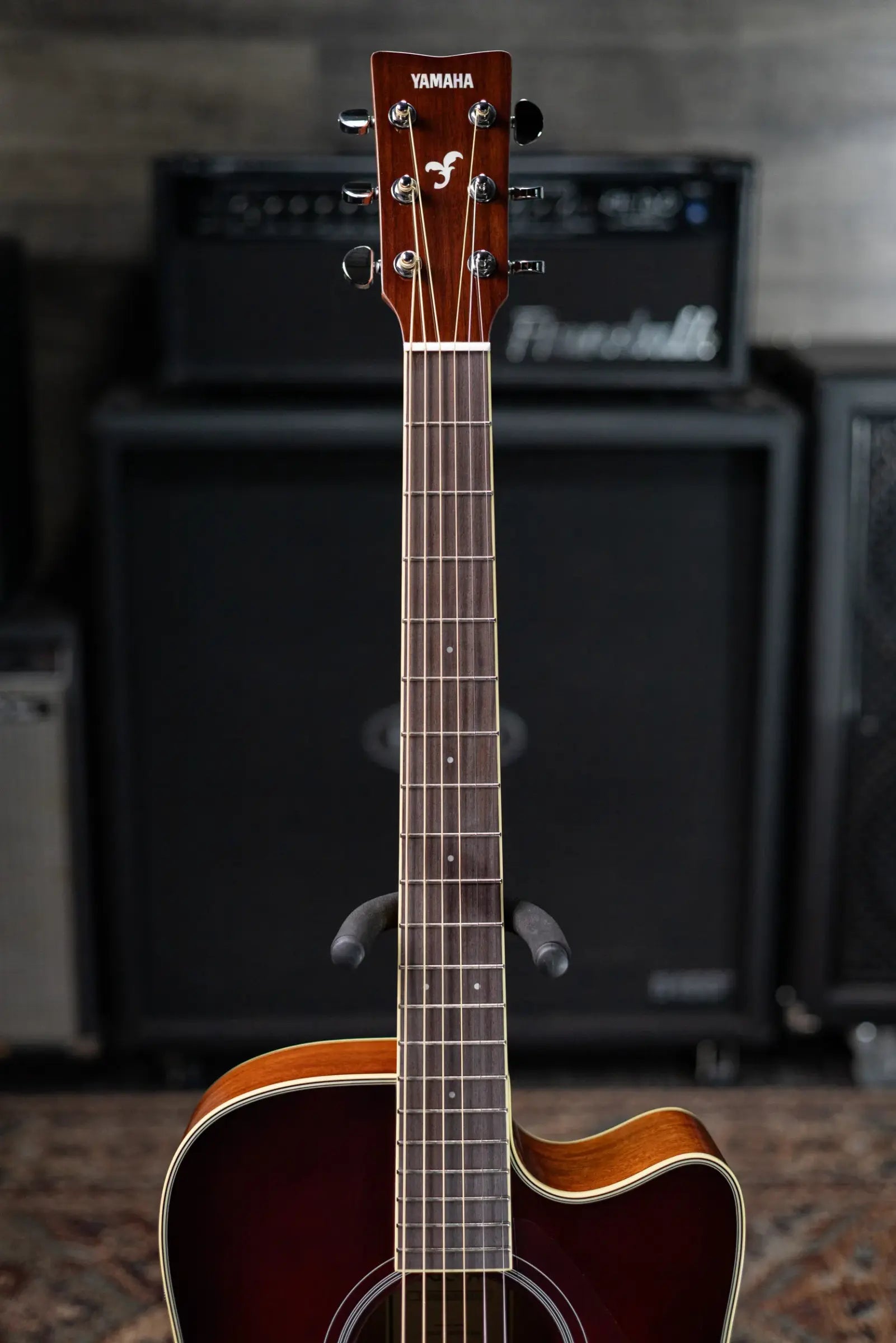 Yamaha FGC-TA Transacoustic Cutaway Acoustic/Electric Guitar - Brown Sunburst