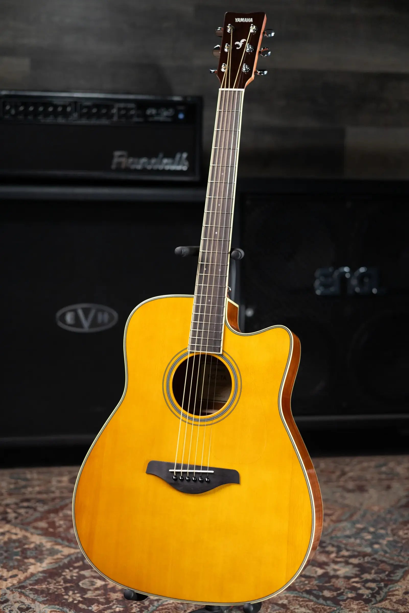 Yamaha FGC-TA Transacoustic Cutaway Acoustic/Electric Guitar - Vintage Tint