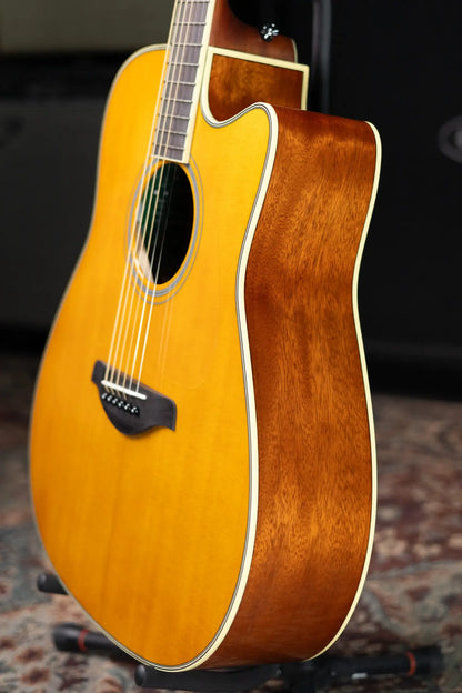 Yamaha FGC-TA Transacoustic Cutaway Acoustic/Electric Guitar - Vintage Tint