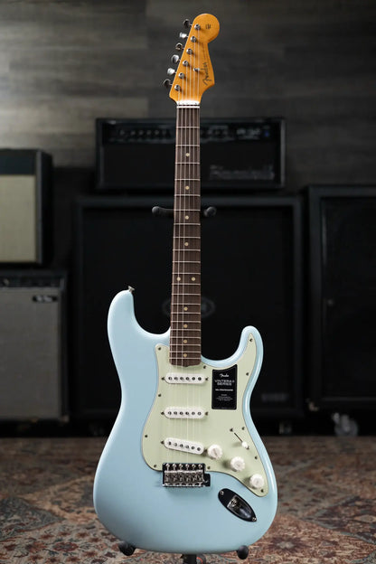 Fender Limited Edition Vintera II Road Worn '60s Stratocaster Electric Guitar - Sonic Blue with Hardshell Case