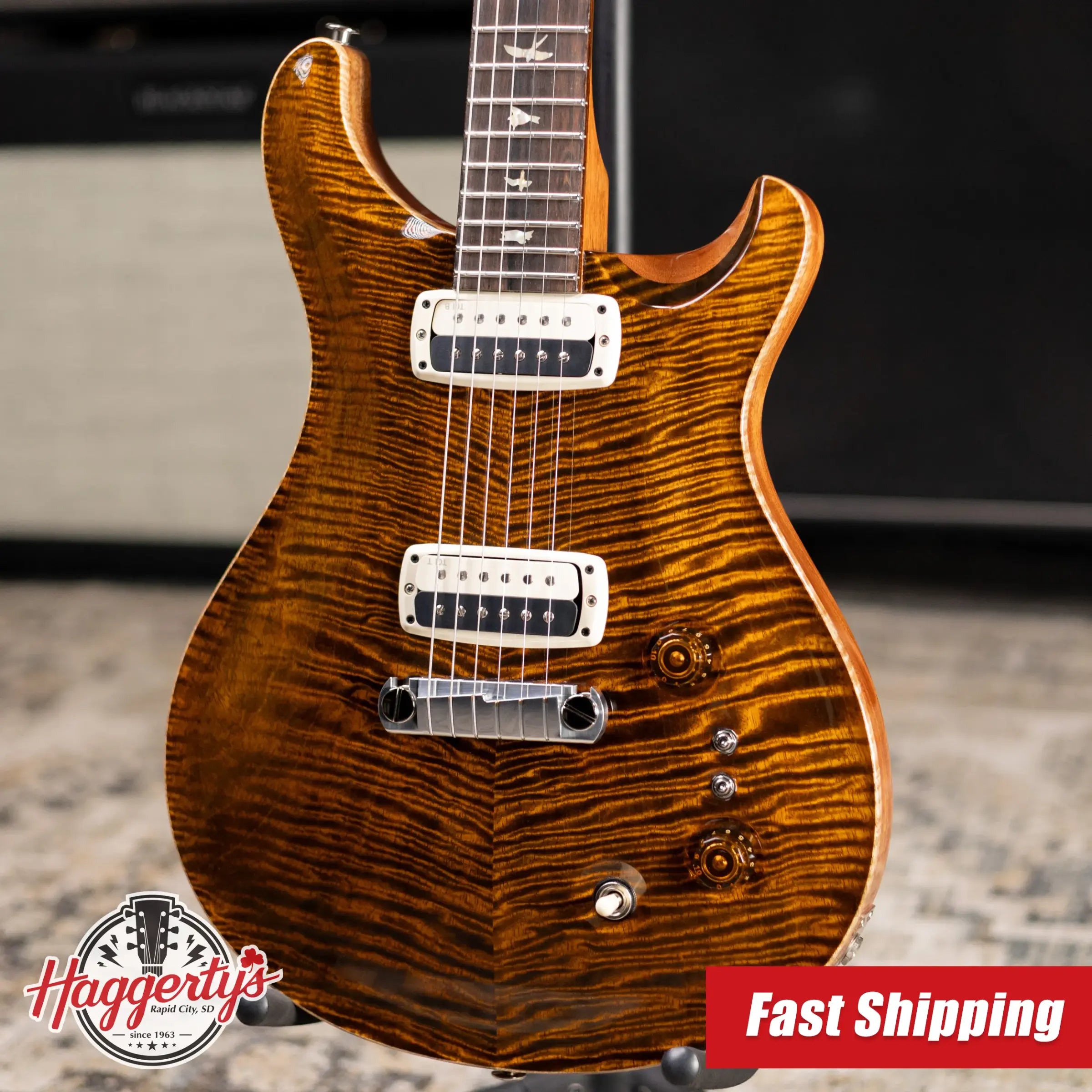 PRS Limited Edition Flame Mango Top Paul's Guitar - Tiger Eye with Hardshell Case