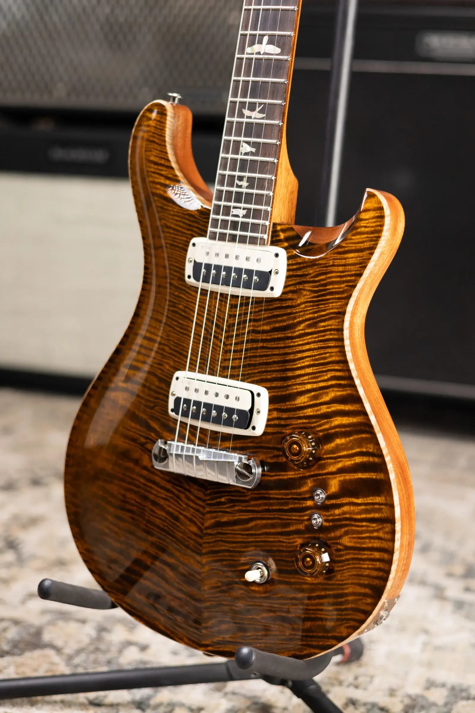PRS Limited Edition Flame Mango Top Paul's Guitar - Tiger Eye with Hardshell Case